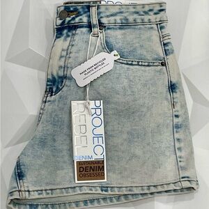 Project Rebel Women's Blue Denim Shorts Size:7 New with tags